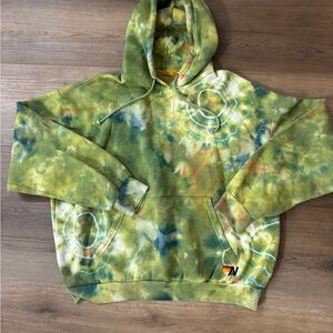 Aviator Nation Green Tie-Dye Hoodie